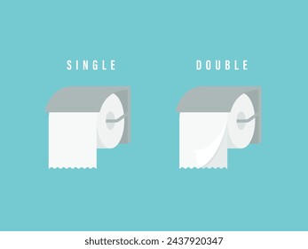 Toilet paper: single and double set (with holder)
