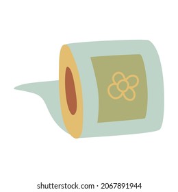 Toilet Paper Sketch. Vector Illustration