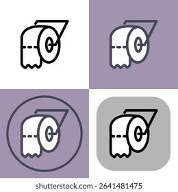 Toilet paper symbol - Toilet paper for human hygiene treatment vector illustration.