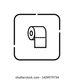 Toilet paper, toilet symbol vector icon