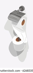 Toilet paper. Vector