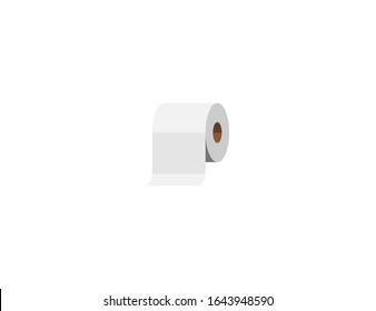 Toilet paper vector flat icon. Isolated toilet paper roll emoji illustration 