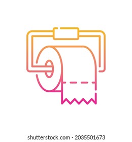 Toilet Paper vector gradient icon style illustration. EPS 10 file