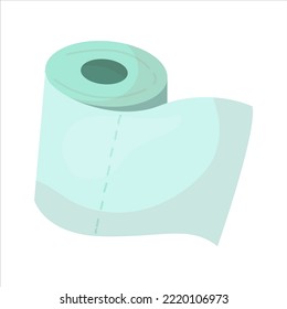 Papel higiénico. Gráficos vectoriales en un fondo blanco.