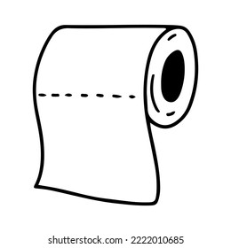 Toilet paper. Vector graphics on a white background.