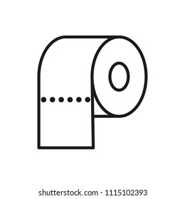 toilet paper vector icon