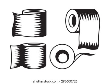 Toilet paper vector icon