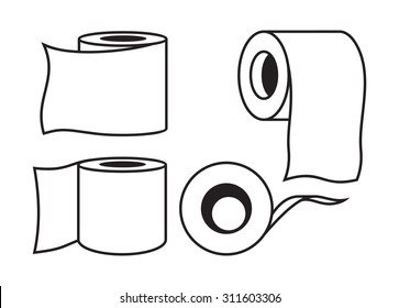 Toilet paper vector icon