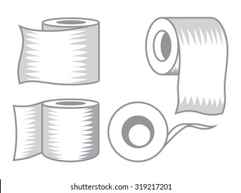 Toilet paper vector icon