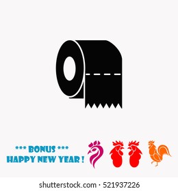 Toilet paper vector icon