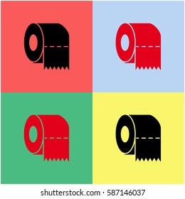 Toilet paper vector  icon.