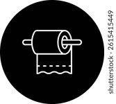 Toilet Paper vector icon. Can be used for printing, mobile and web applications.