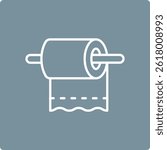 Toilet Paper vector icon. Can be used for printing, mobile and web applications.