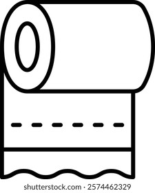 Toilet Paper vector icon. Can be used for printing, mobile and web applications.