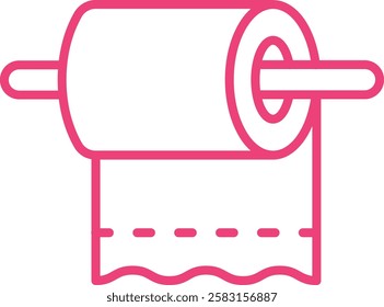 Toilet Paper vector icon. Can be used for printing, mobile and web applications.