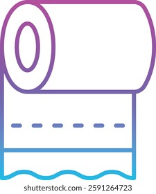 Toilet Paper vector icon. Can be used for printing, mobile and web applications.