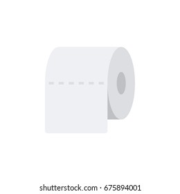 Toilet paper vector icon in flat design style