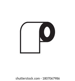 toilet paper vector icon logo design