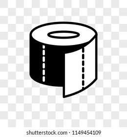 Toilet paper vector icon on transparent background, Toilet paper icon