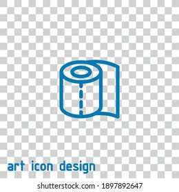 toilet paper vector icon on an abstract background