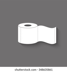 toilet paper vector icon with shadow