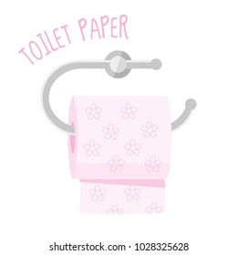 Toilet paper vector illustration isolated on white background