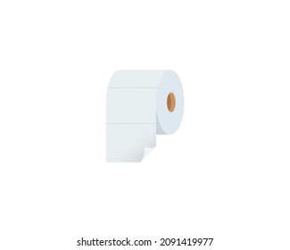 Toilet Paper vector isolated icon. Emoji illustration. Toilet paper roll vector emoticon