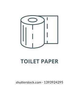 Toilet paper vector line icon, linear concept, outline sign, symbol
