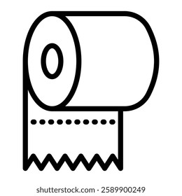 Toilet Paper Vector Line Icon Design For Personal And Commercial Use