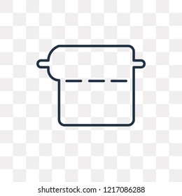 Toilet paper vector outline icon isolated on transparent background, high quality linear Toilet paper transparency concept can be used web and mobile