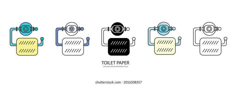 toilet paper vector type icon