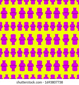 Toilet pattern, illustration, vector on white background