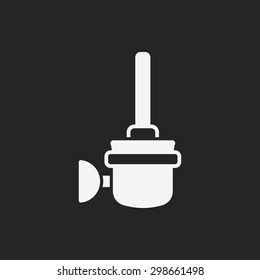 Toilet plunger and brush icon