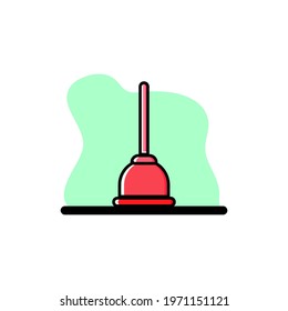 Toilet Plunger Conceptual Vector Icon Illustration Design eps10 great for any purposes