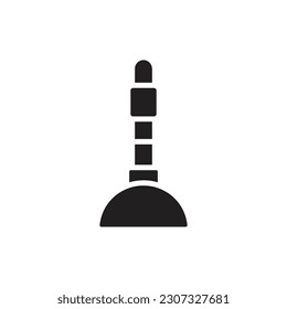 Toilet Plunger Filled Icon Vector Illustration