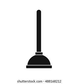 Toilet plunger icon in simple style on a white background vector illustration