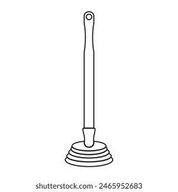 Toilet plunger icon vector illustration design template.
