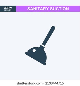 Toilet Plunger Sanitary Suction Icon Vector Sign Symbol