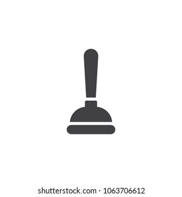 Toilet plunger vector icon. filled flat sign for mobile concept and web design. simple solid icon. Symbol, logo illustration. Pixel perfect vector graphics