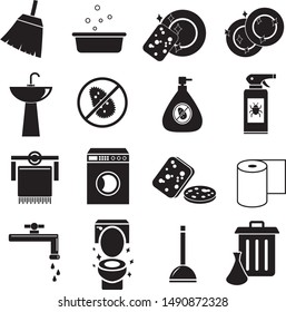 Toilet plunger vector icon simple illustration