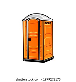 toilet portable for illustration or logo
