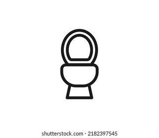 Toilet premium line icon. Simple high quality pictogram. Modern outline style icons. Stroke vector illustration on a white background. 