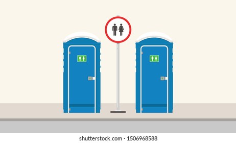 toilet public vector. free space for text. wallpaper. toilet sign