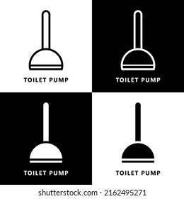 Toilet Pump Icon Cartoon. Plunger Symbol Vector Logo
