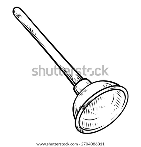 toilet pump vector line art drawing illustration