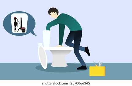 toilet repair and installation, toilet maintenance by the technician