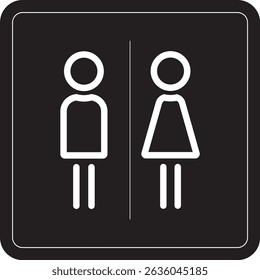 Toilet and Restroom Icon Set – Vector Bathroom Signs for Facilities
