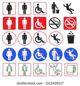 Toilet Restroom Icons male Female