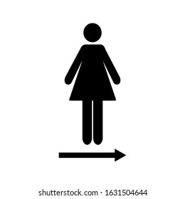 toilet Restroom Sign Icon For Public Navigation symbol. international sign for Restroom on a white background
