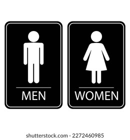 toilet restroom sign men women gents ladies black